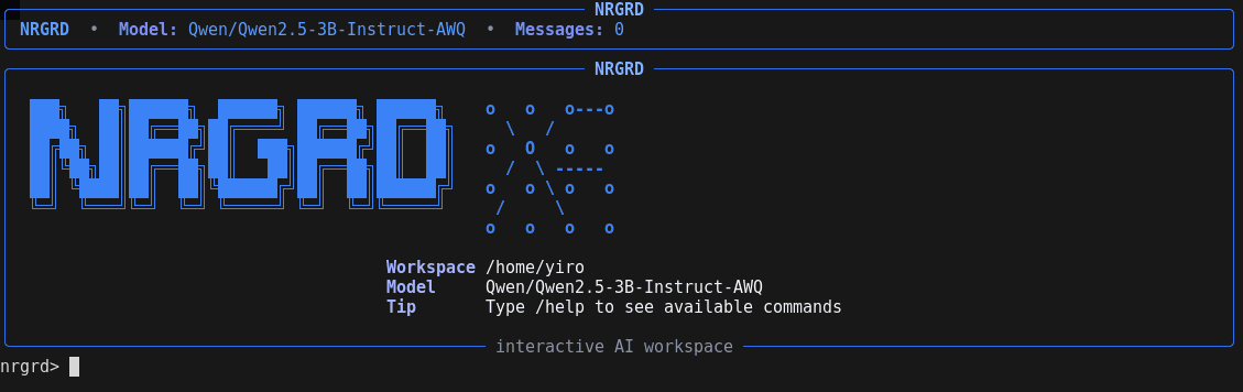 Starting nrgrd in a project.